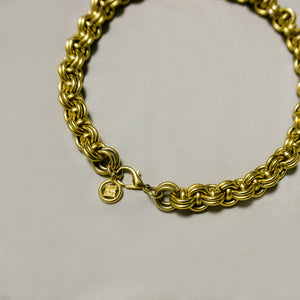 VINTAGE GIVENCHY GOLD-PLATED ROPE CHAIN CHOKER NECKLACE