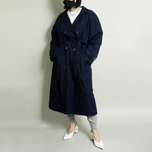 Load image into Gallery viewer, VINTAGE INSULATED TRENCH COAT | NAVY | S/M/L