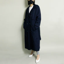 Load image into Gallery viewer, VINTAGE INSULATED TRENCH COAT | NAVY | S/M/L