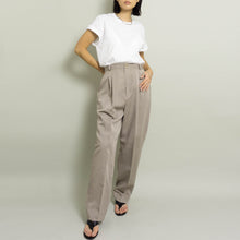 Load image into Gallery viewer, VINTAGE HIGH WAISTED PLEATED DRESS PANTS | LT GREIGE | US 10-12