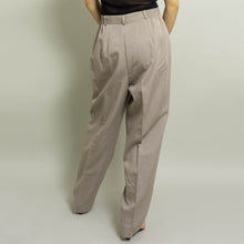 Load image into Gallery viewer, VINTAGE HIGH WAISTED PLEATED DRESS PANTS | LT GREIGE | US 10-12