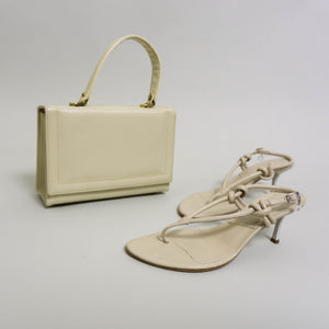 CHRISTIAN DIOR RARE KNOTTED SANDALS | CHAMPAGNE | US 7 1/2