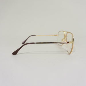 1980’S KARL LAGERFELD MINIMALIST OPTICAL AVIATOR GLASSES | GOLD
